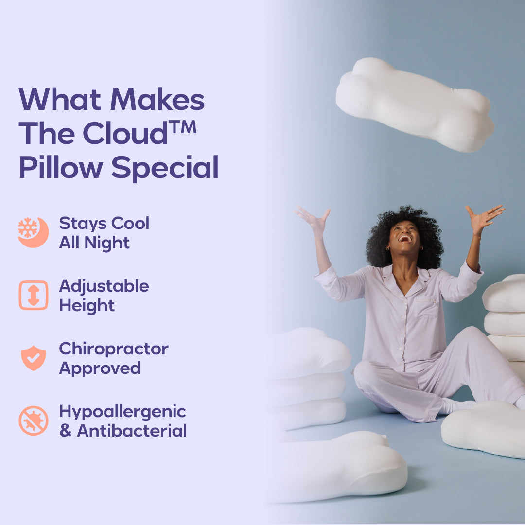 Bed Pillow, CloudAlign for Sleeping, Reading and Bedroom Comfort, 2 Sizes and 9 Colors, Designed for Everyday Sleep and Guest Room Bedding image 8