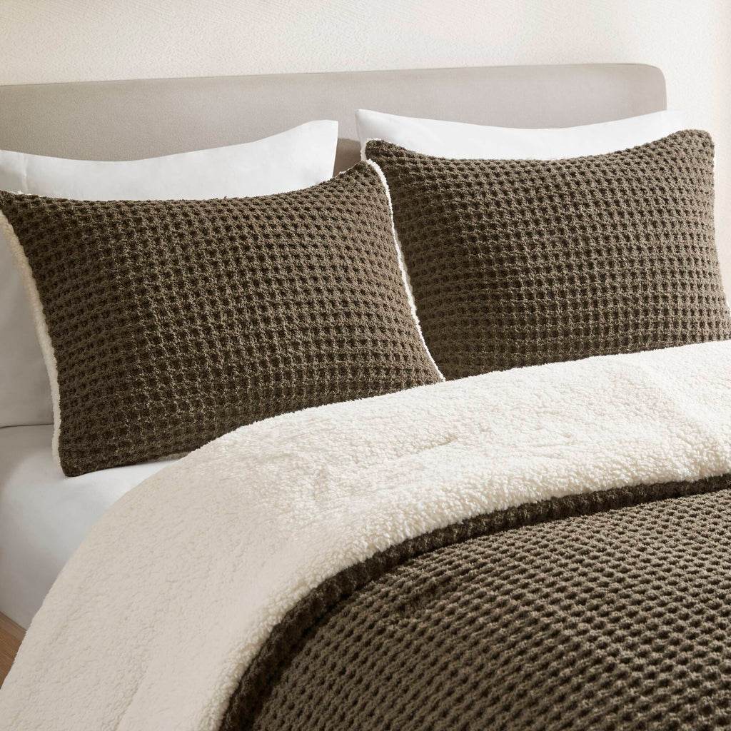 Bed Comforter, Riordan Waffle Knit Chenille Set, Machine-Washable Care for Everyday Bedding and Comfortable Sleep, 3 Sizes and 4 Colors image 8