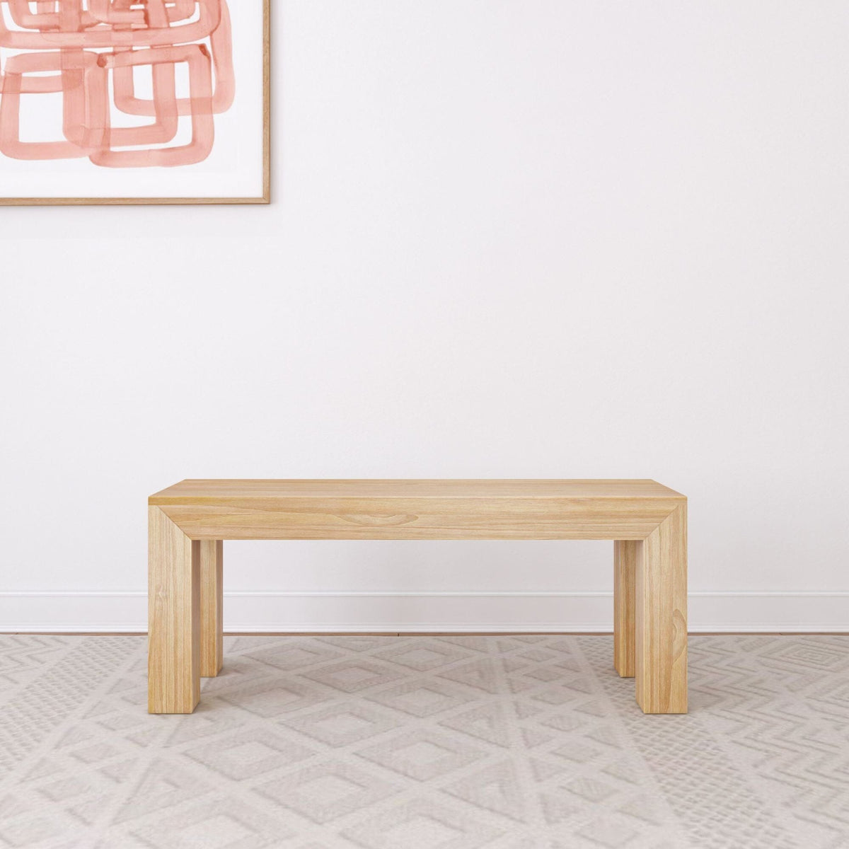 Dining Bench, Modern 49" for Dining Rooms, Kitchen Tables and Everyday Seating, 5 Color Options image 8