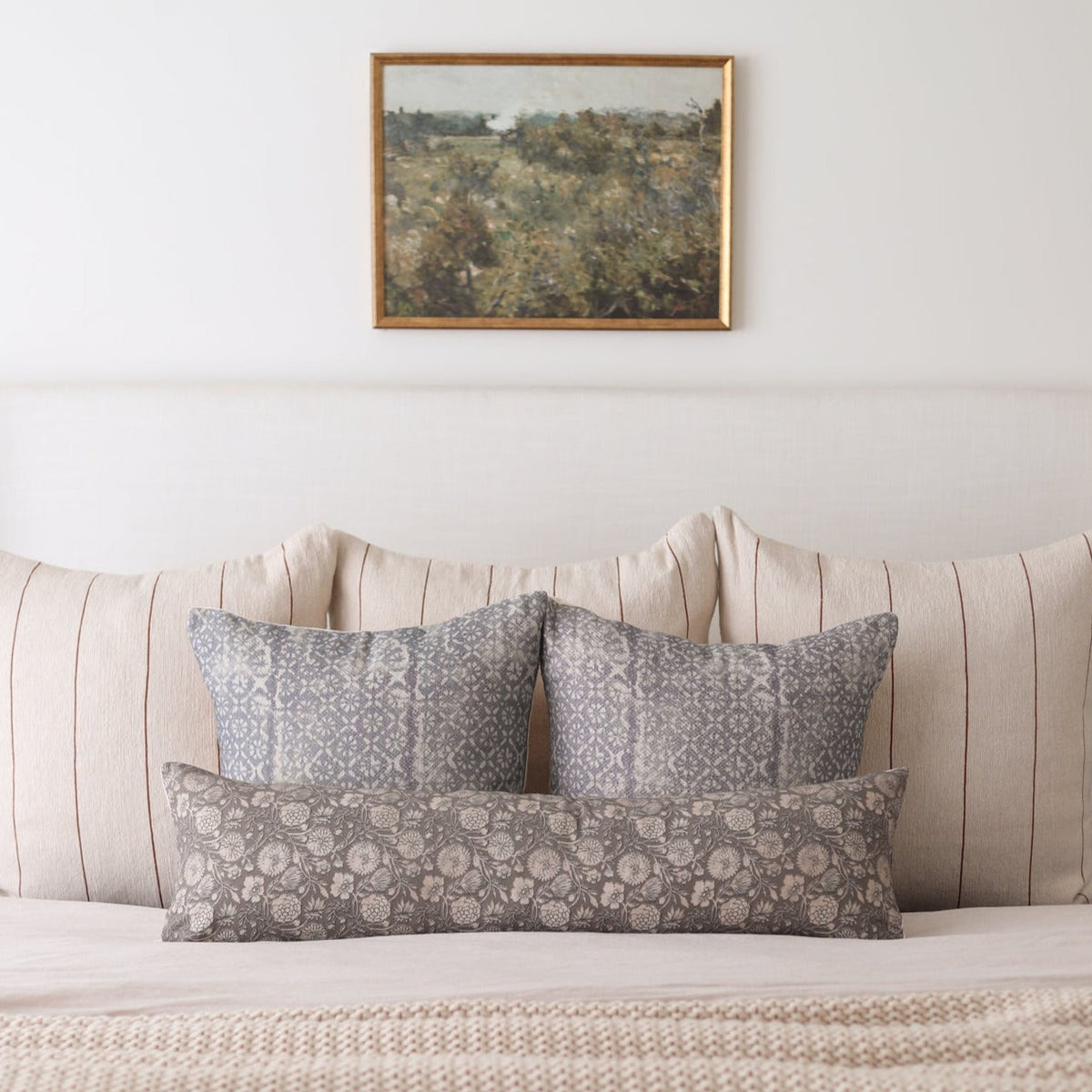 Decorative Pillow Cover Set, Gracie Lumbar 12x20" 12x40", Lightweight Design for Bedroom Styling and Living Room Decor, 2 Size Options image 8