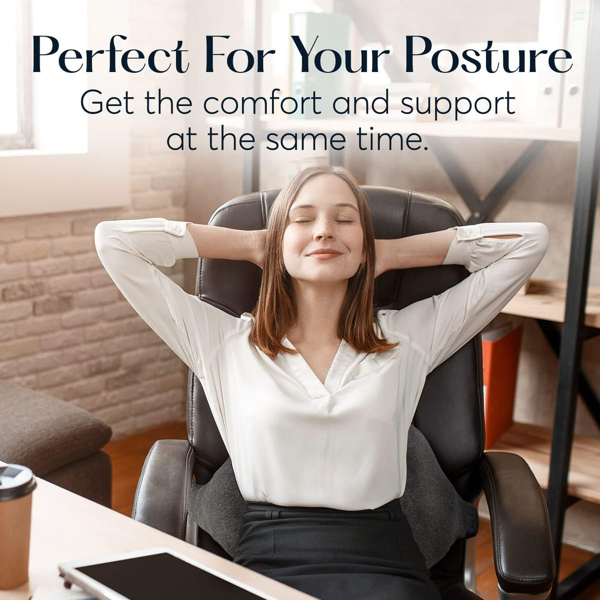 Bed Pillow, “Proper Posture” Lumbar, Lightweight Design, Memory Foam Support for Sleeping, Reading and Bedroom Comfort image 8