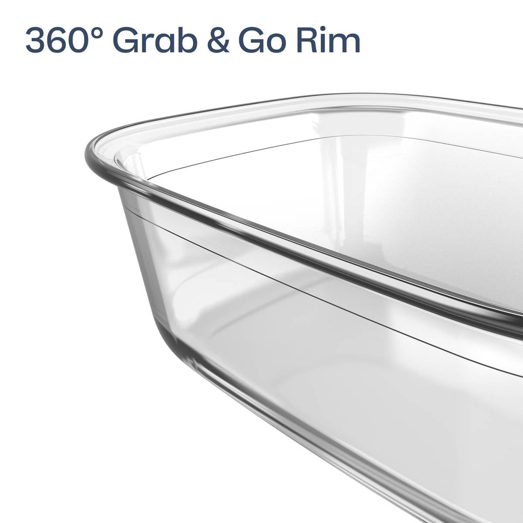 Food Storage Container, Voila Glass Rectangular Small for Meal Prep, Leftovers and Kitchen Organization image 8