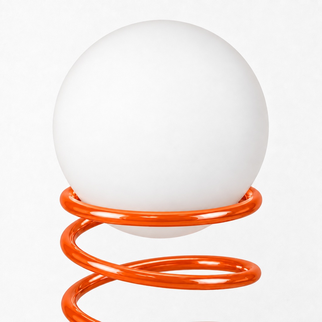 Portable Table Lamp, Spiral Spring for Desks, Side Tables and Warm Room Lighting, 2 Color Options image 8