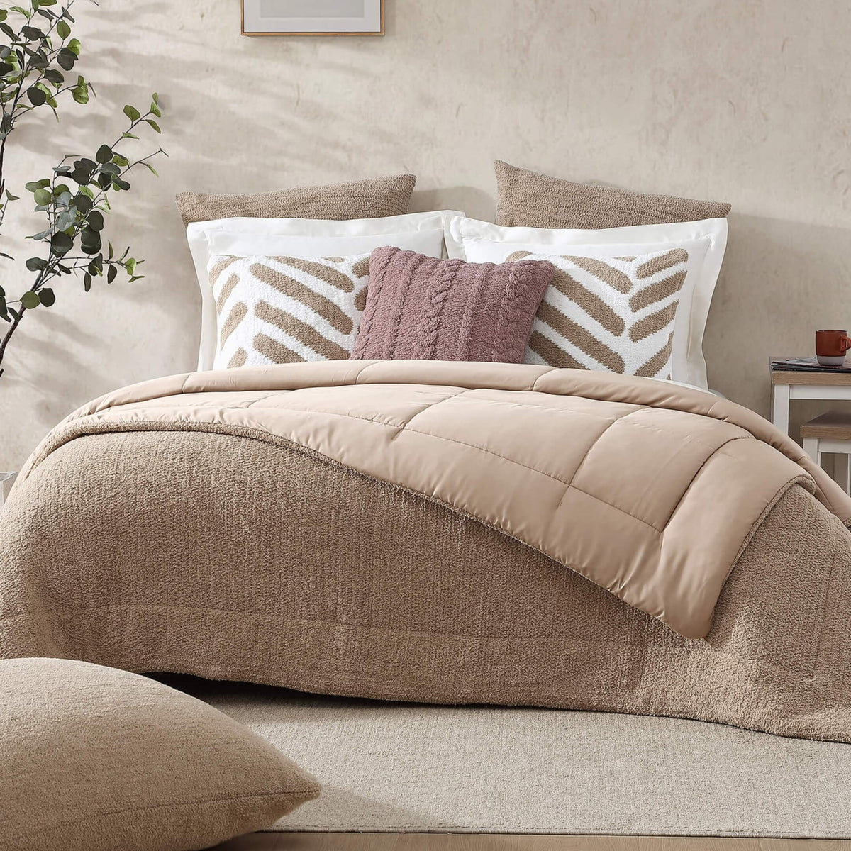 Bed Comforter, Snug, Machine-Washable Care for Year-Round Bedroom Comfort and Restful Sleep, 3 Sizes and 13 Colors image 8