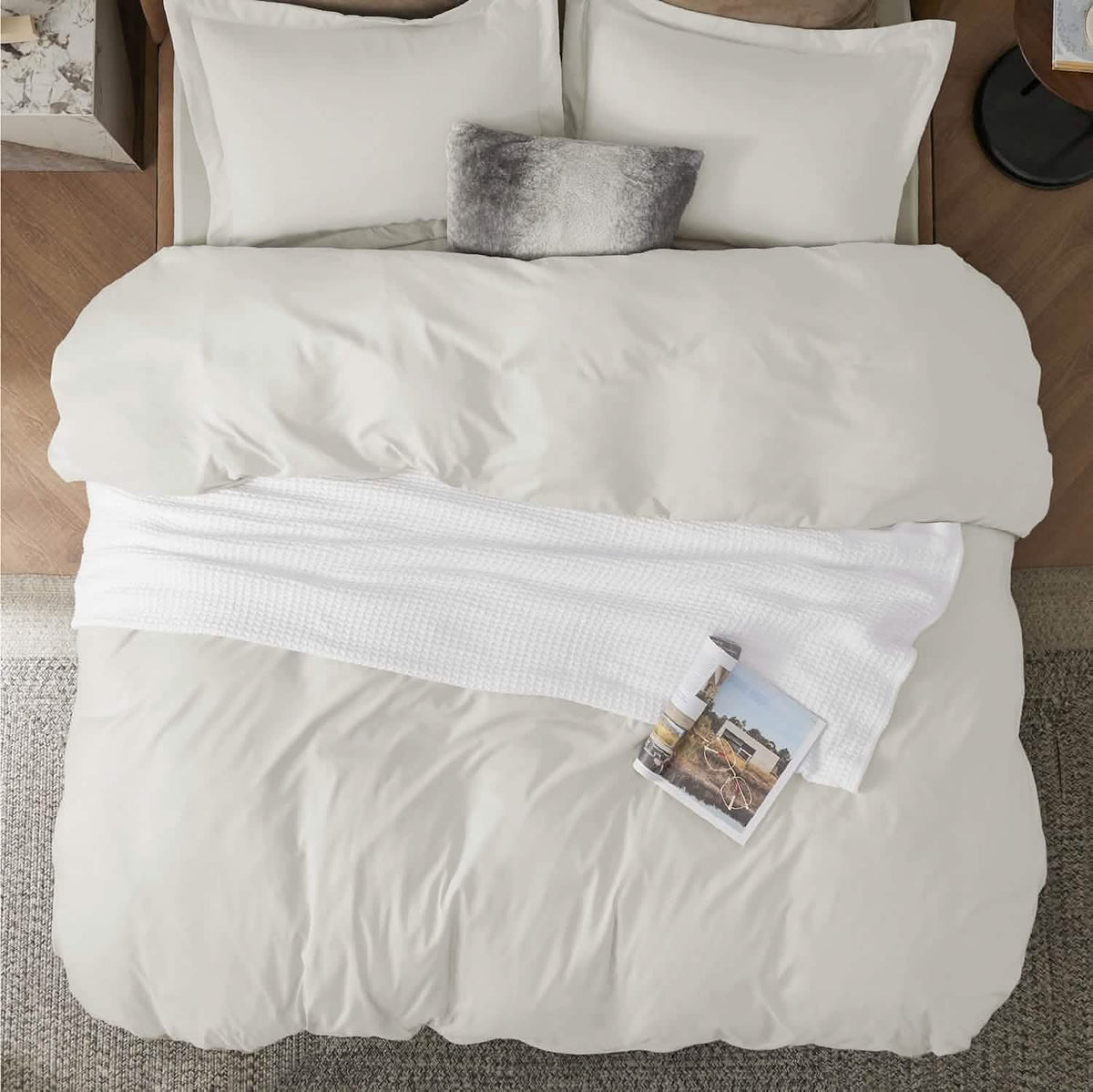 Duvet Cover Set, Brushed Microfiber for Guest Rooms and Everyday Bedroom Styling, 9 Sizes and 36 Colors image 8