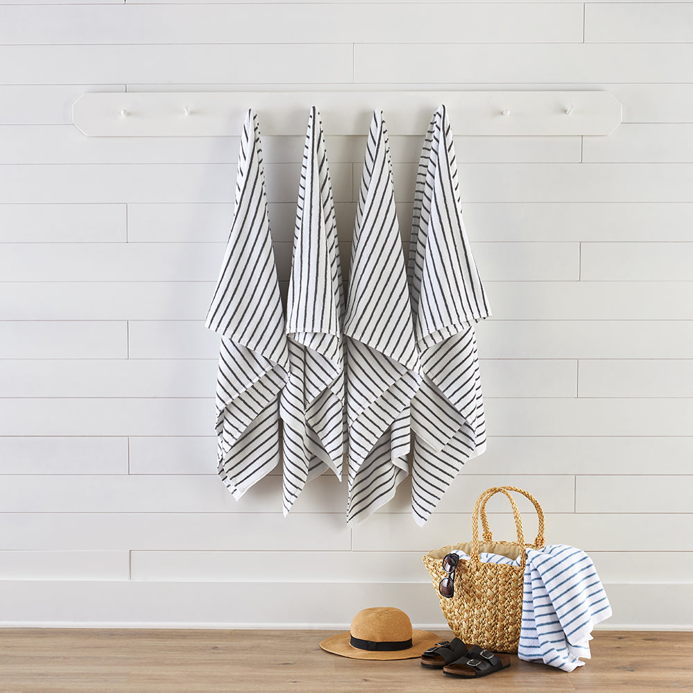Bath Linen, 100% Cotton Cabana Towel Set (4 Pack) for Home Bathrooms and Everyday Care, 5 Color Options image 8