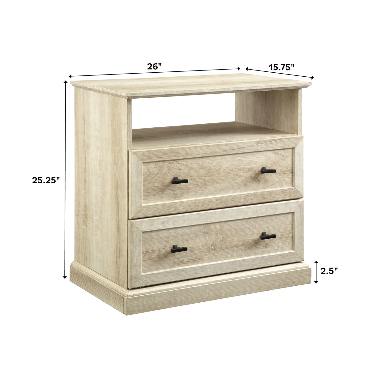 Nightstand, Clyde Classic 2 Drawer Side Table for Bedside Storage, Bedroom Organization and Guest Rooms, 2 Color Options image 8