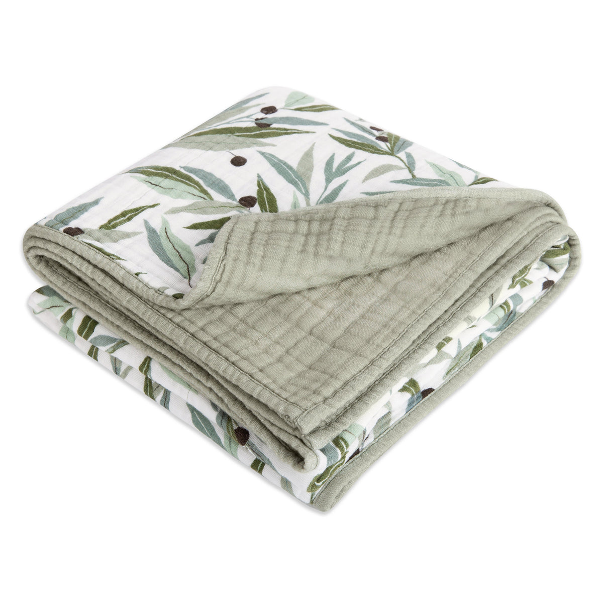 Bed Quilt, in 3 Layer GOTS Certified Organic Muslin, Breathable Construction for Guest Beds and Layered Bedroom Styling, 5 Color Options image 8