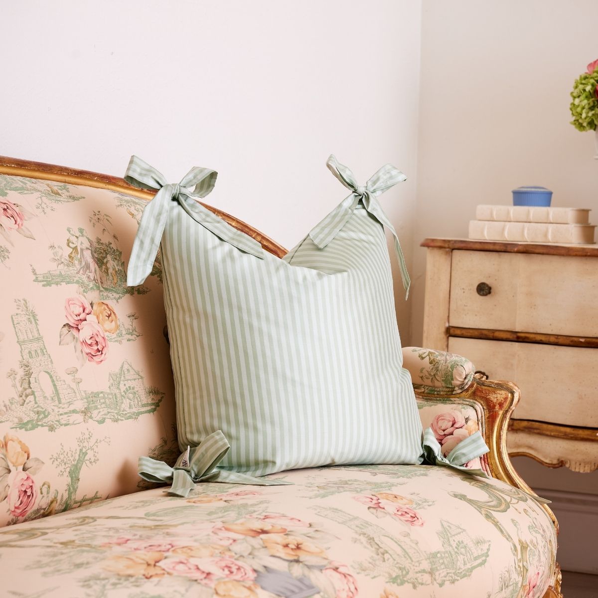 Decorative Pillow Cover Set, Noelle Bow in Wintergreen for Sofas, Beds and Living Room Accents, 3 Size Options image 8