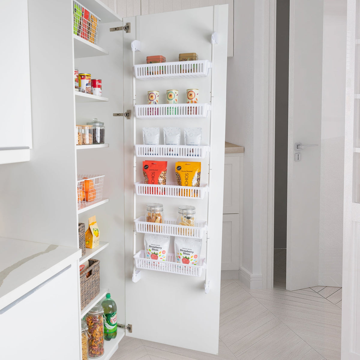 Home Storage Organizer, Over Door Pantry Multiple Sizes for Closets, Shelves and Everyday Organization, 3 Sizes and 5 Colors image 8