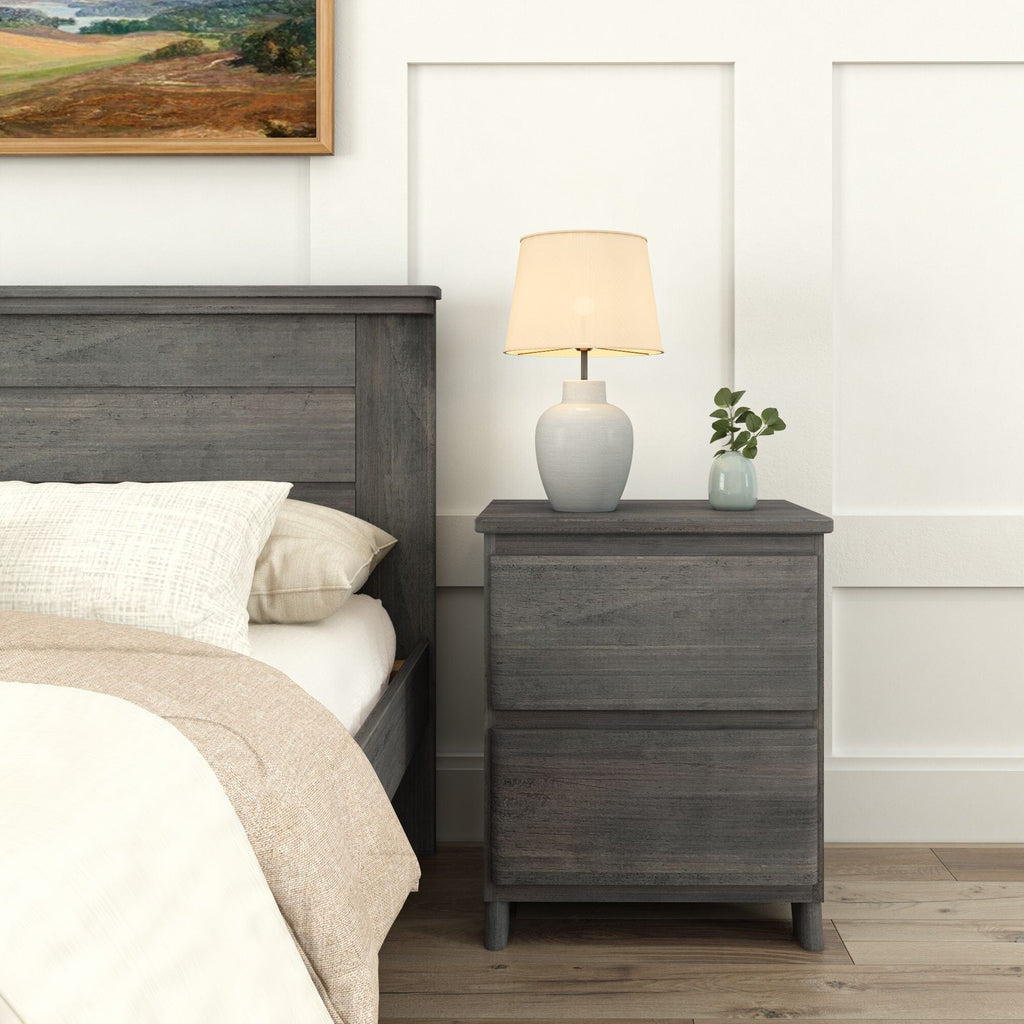 Nightstand, Rustic 2 Drawer for Bedside Storage, Bedroom Organization and Guest Rooms, 4 Color Options image 8