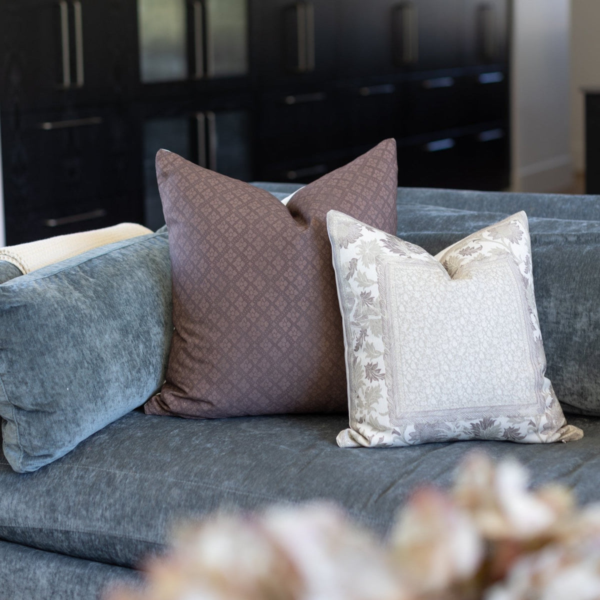 Decorative Pillow Cover Set, Clove in Maroon 18" 22", Machine-Washable Care for Bedroom Styling and Living Room Decor, 2 Size Options image 8