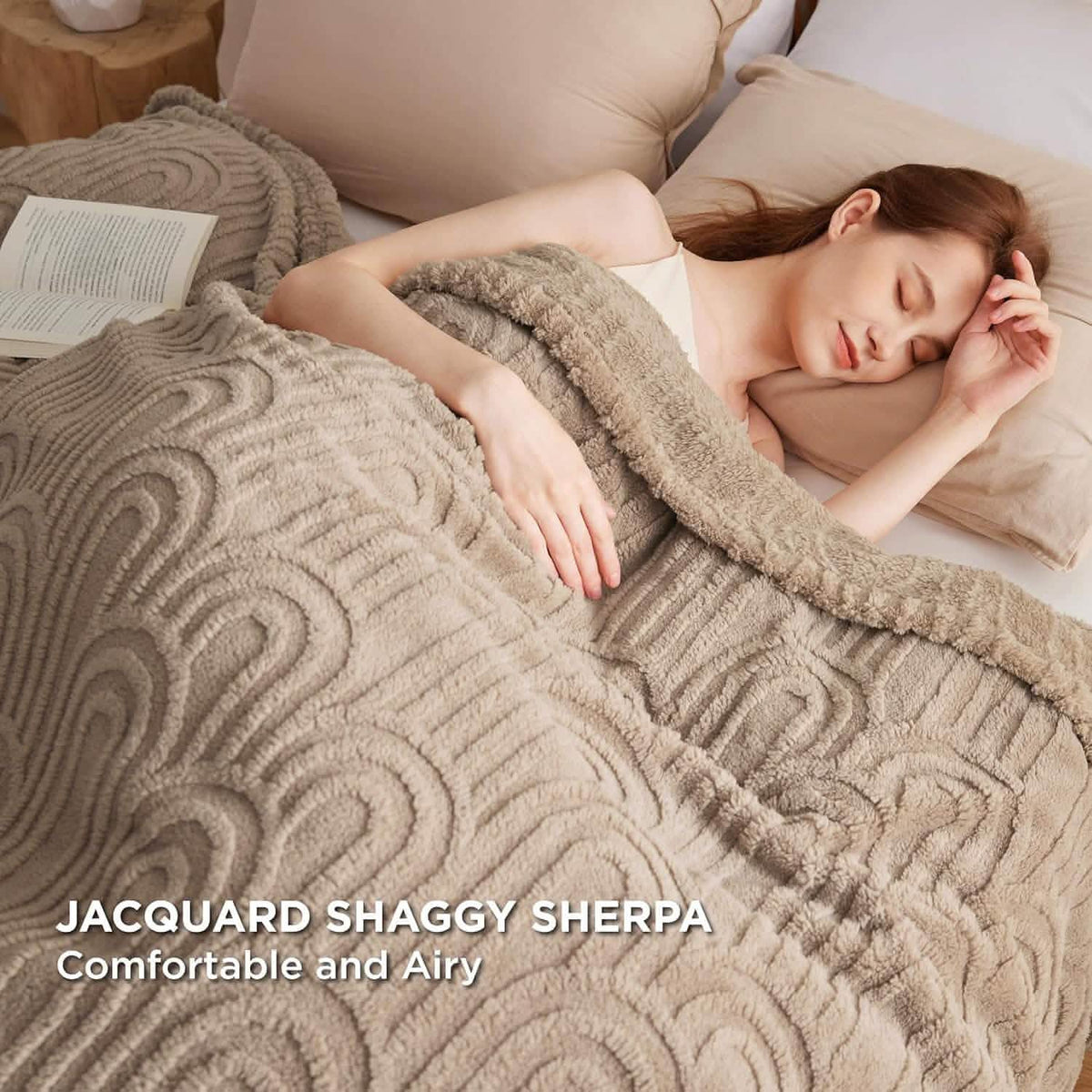 Cozy Throw Blanket, Arch Shaggy Sherpa Fleece, Lightweight Design, Machine-Washable Care for Living Rooms, Bedrooms and Everyday Lounging image 8