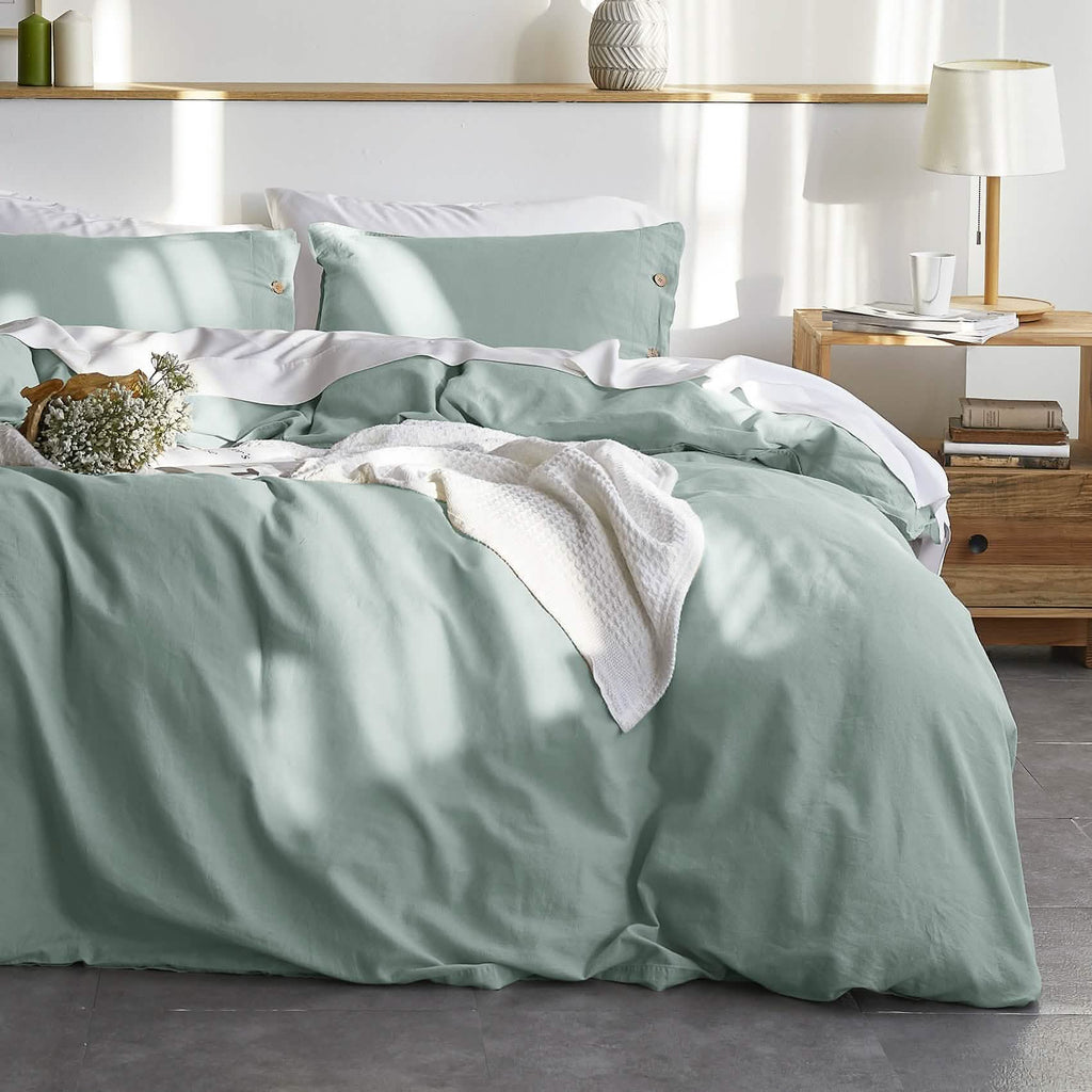Duvet Cover Set, Cotton Linen Hybrid, Lightweight Design, Breathable Construction for Bedroom Bedding Refresh and Everyday Comfort image 8