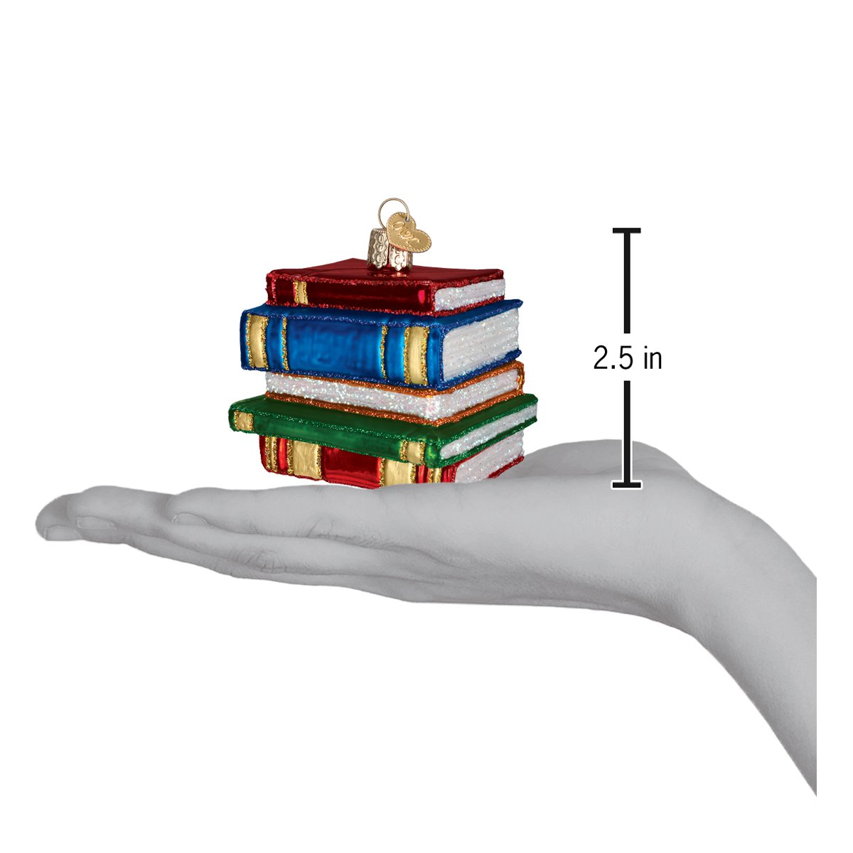 Seasonal Home Decor, Stack Of Books Ornament for Mantels, Tables and Seasonal Decorating, Designed for Everyday Home Use image 8