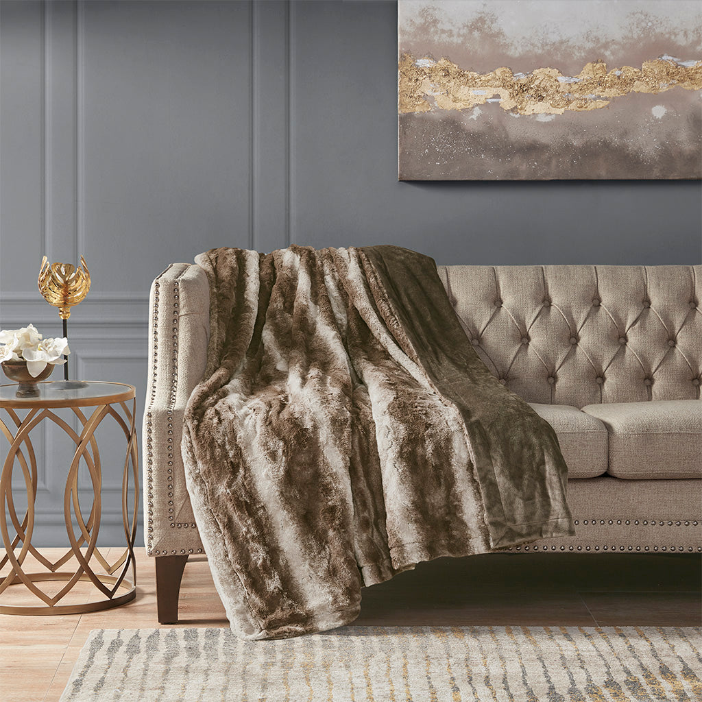 Cozy Throw Blanket, Zuri Oversized Faux Fur, Machine-Washable Care for Sofas, Beds and Relaxing at Home, 10 Color Options image 8