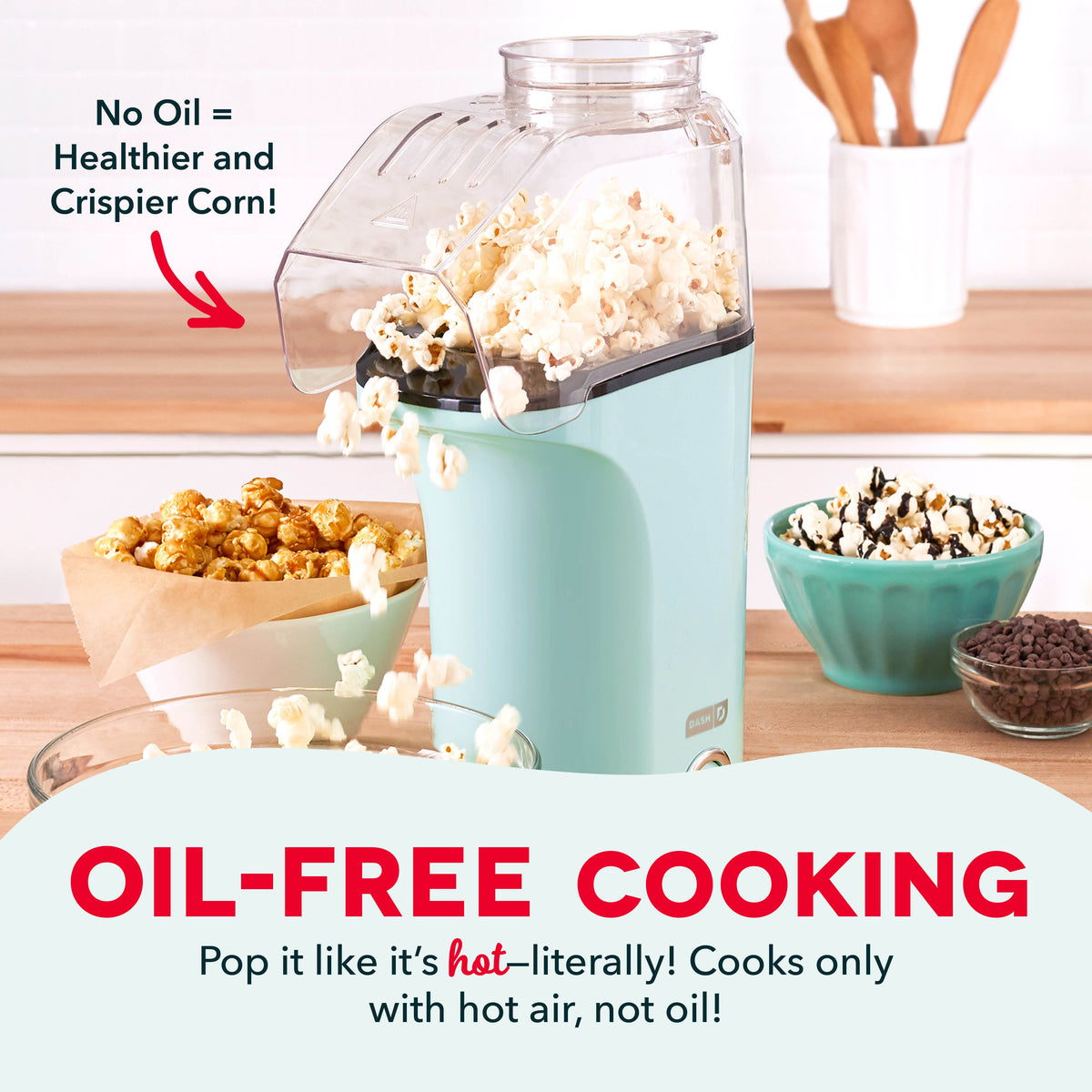 Stovetop Popcorn Popper, Fresh Pop Maker, Non-Slip Design for Stovetop Popping, Family Treats and Home Kitchens, 6 Color Options image 8
