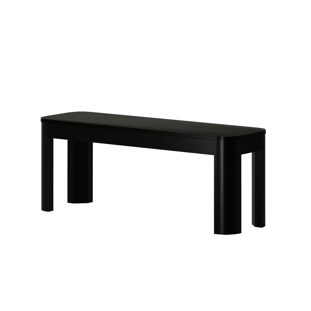 Dining Bench, Contour 46", Solid Wood Construction for Dining Rooms, Kitchen Tables and Everyday Seating, 2 Sizes and 3 Colors image 8