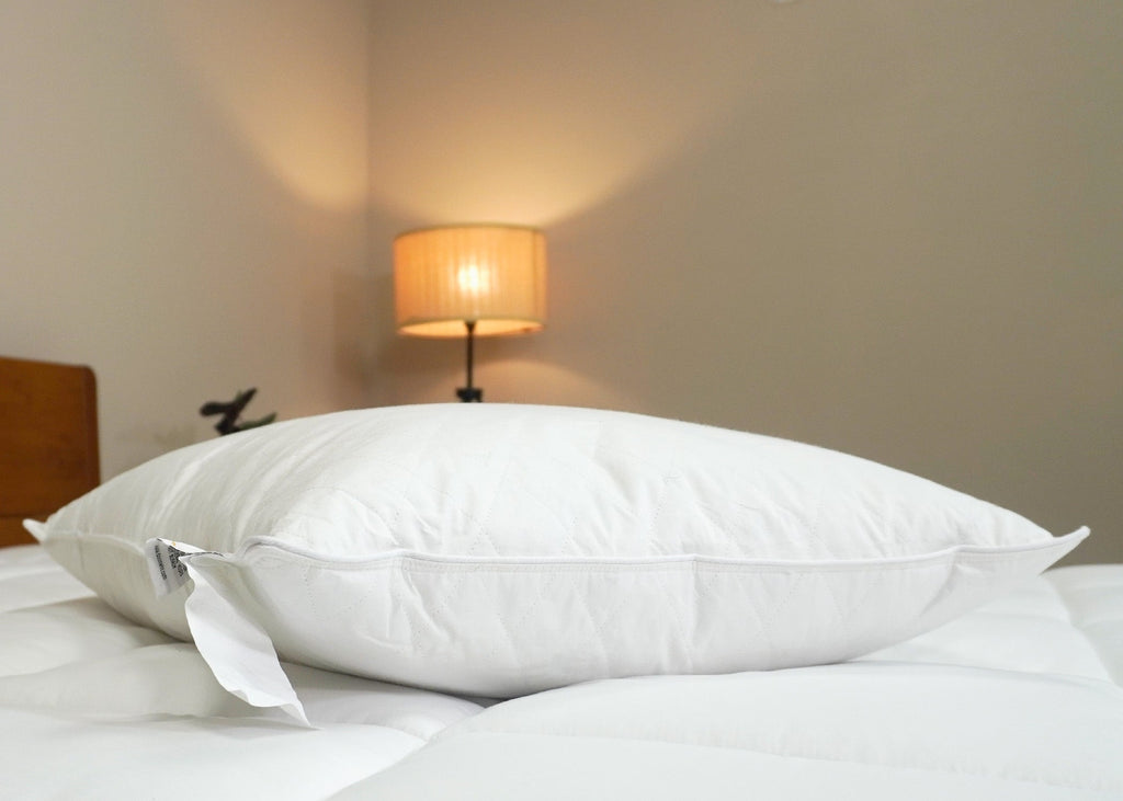 Bed Pillow, Etc. Diamond Support Feather & Medium Firm, Hypoallergenic Comfort for Sleeping, Reading and Bedroom Comfort, 4 Size Options image 8