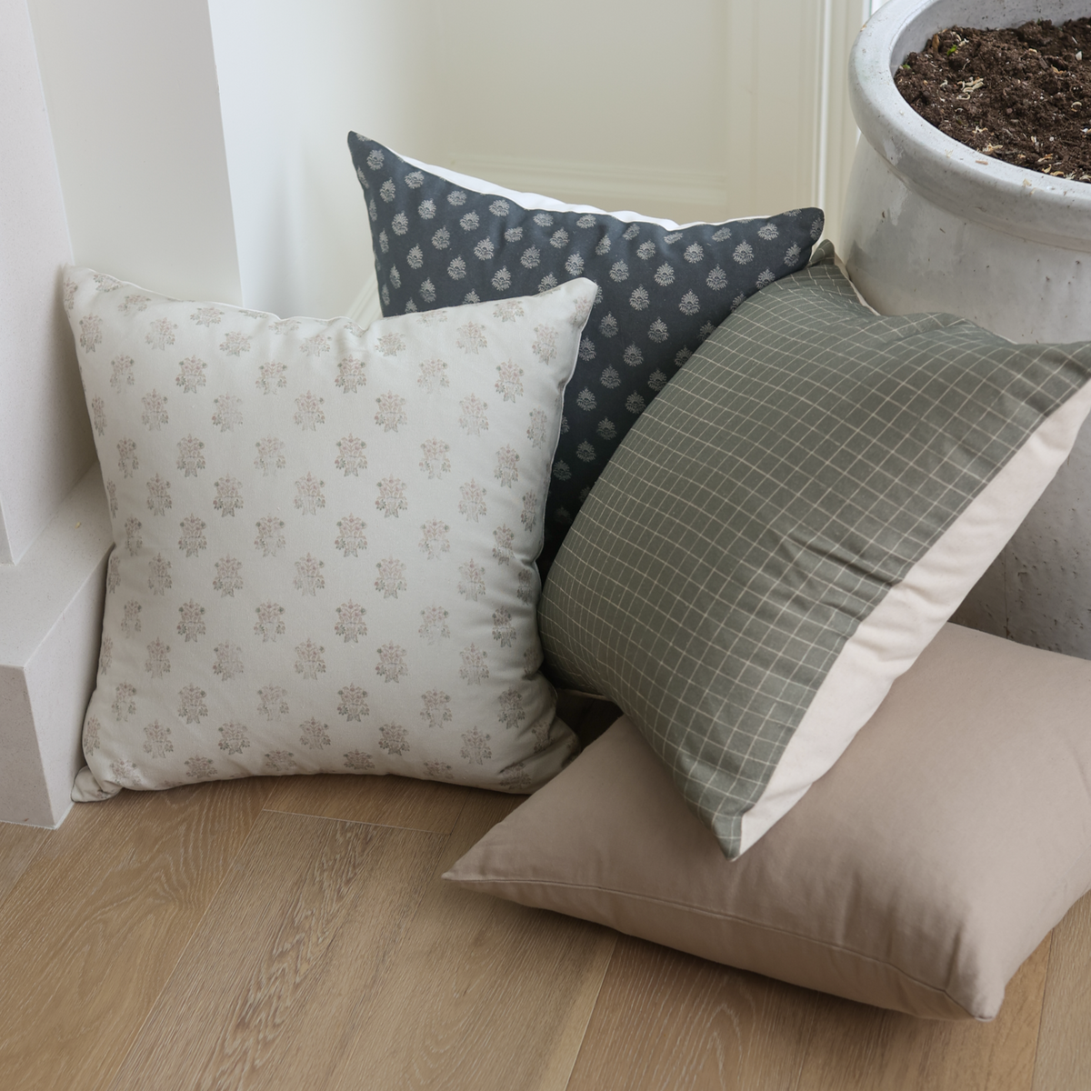 Decorative Pillow Cover Set, Henley 4 Pack 18" 22", Machine-Washable Care for Bedroom Styling and Living Room Decor image 9