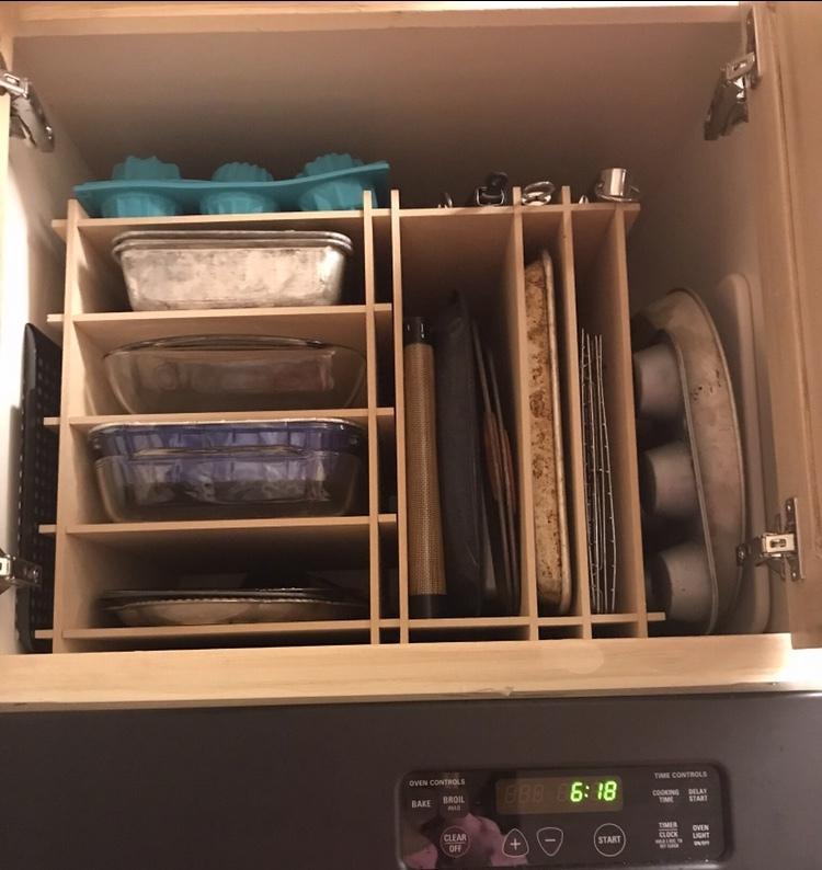 Kitchen Cookware, Cabinet Baking Pan Storage Organizer for Stovetop Cooking and Daily Meal Prep image 9