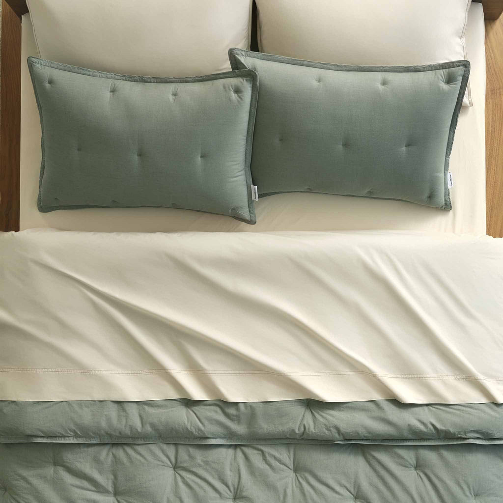 Bed Comforter, Washed Classic Percale, Machine-Washable Care for Everyday Bedding and Comfortable Sleep, 3 Sizes and 8 Colors image 9