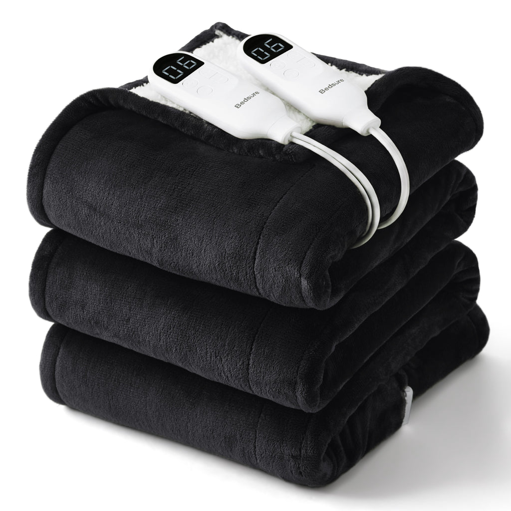 Cozy Throw Blanket, Solid Flannel Heated for Sofas, Beds and Relaxing at Home, 5 Sizes and 11 Colors image 9