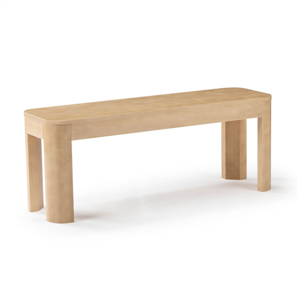 Dining Bench, Contour 46", Solid Wood Construction for Dining Rooms, Kitchen Tables and Everyday Seating, 2 Sizes and 3 Colors image 9