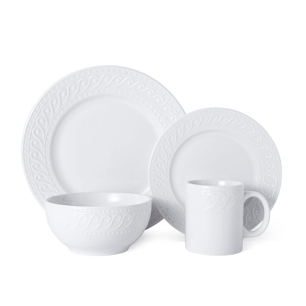 Dinnerware, Sylvia 32 Piece Set, Service for 8, Porcelain Construction, Dishwasher-Safe Care for Everyday Meals and Table Settings image 9