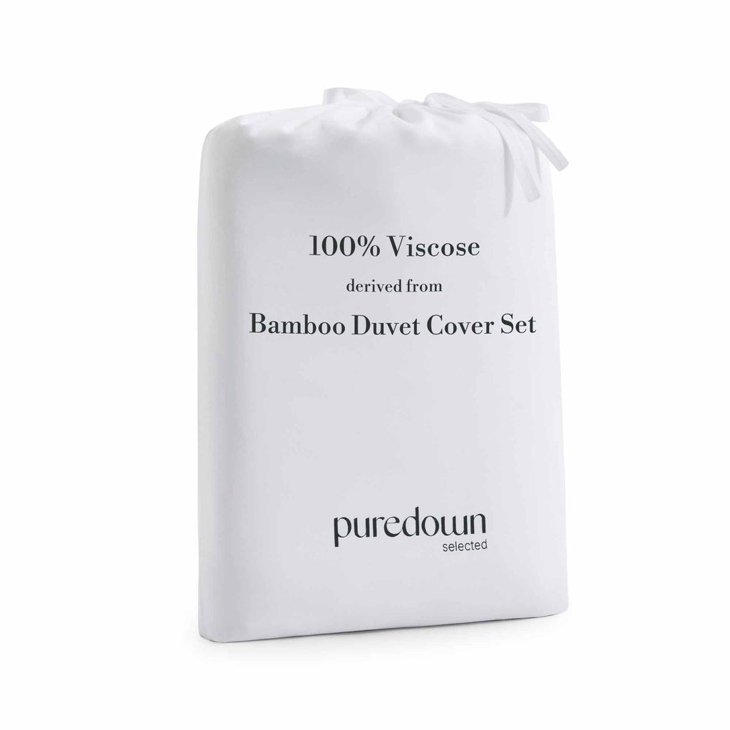 Duvet Cover Set, Organic Bamboo, Lightweight Design, Breathable Construction for Guest Rooms and Everyday Bedroom Styling, 3 Size Options image 9