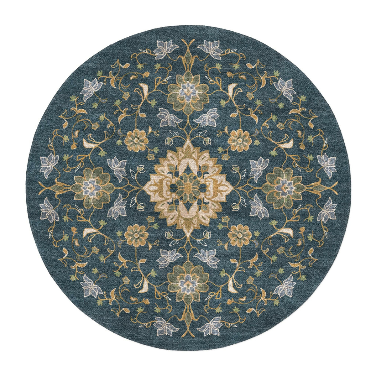 Area Rug, Miriam Navy & Olive Green for Living Rooms, Bedrooms and Entryways, 10 Size Options image 9