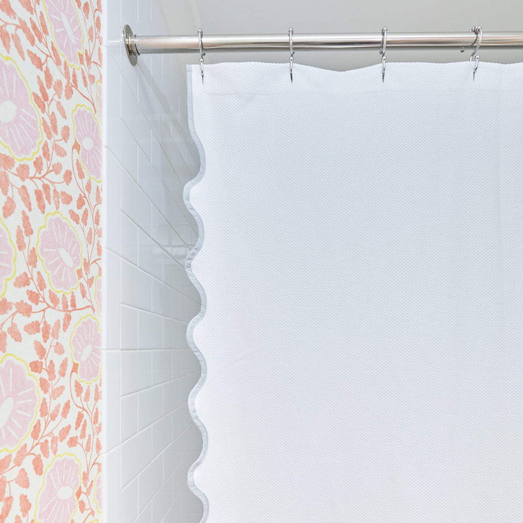 Shower Curtain, Scallop for Shower Areas, Bathroom Privacy and Everyday Bath Decor, 2 Sizes and 2 Colors image 9