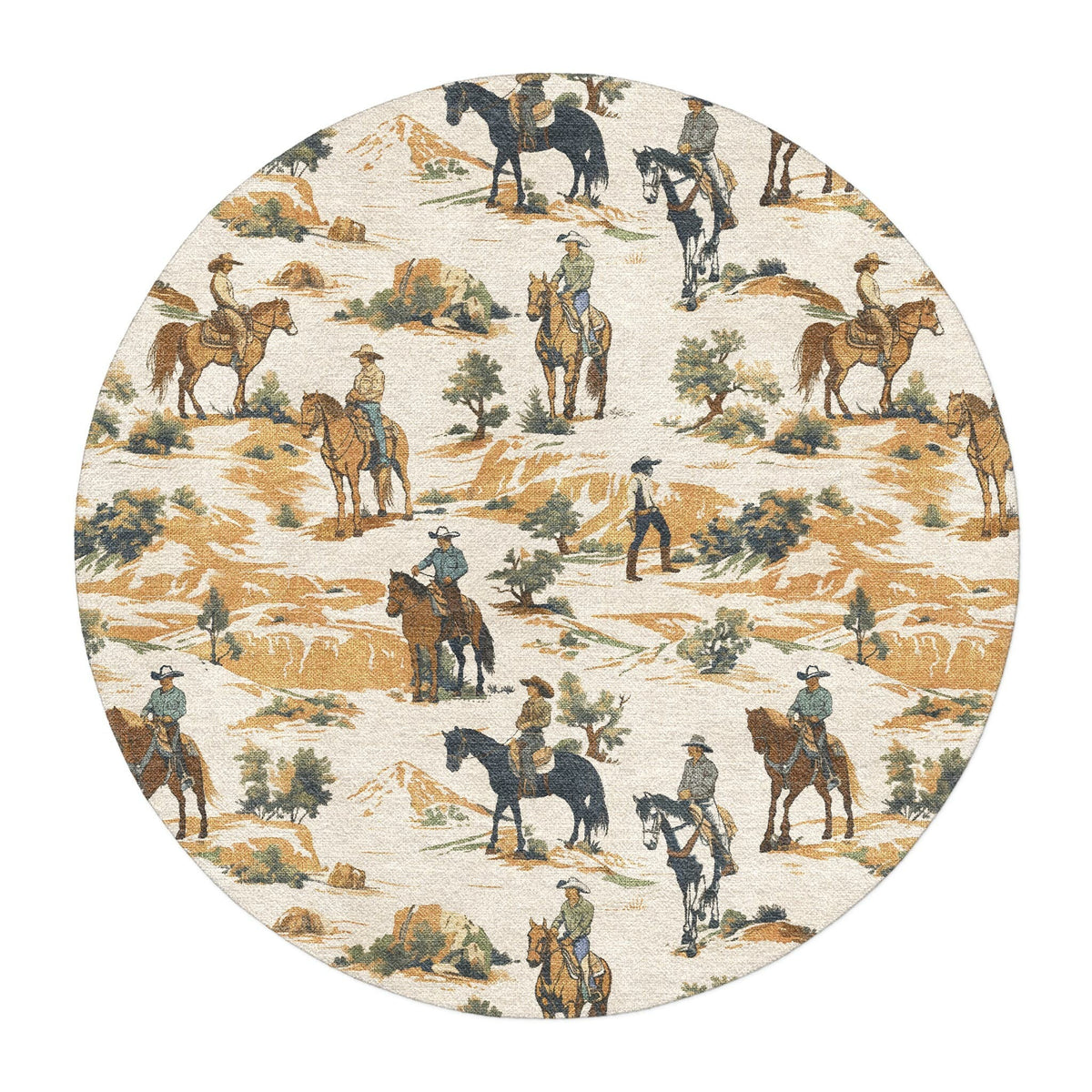 Area Rug, Desert Cowboys Doormat for Living Rooms, Bedrooms and Entryways, 10 Size Options image 9
