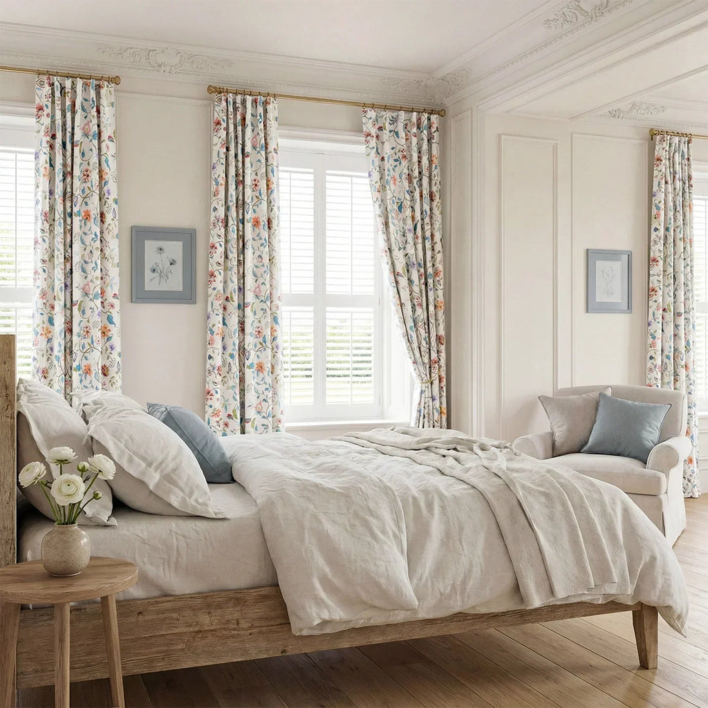 Window Curtain, Hattie Floral Blackout Curtains (2 Panels) for Bedrooms, Living Rooms and Home Privacy, 3 Sizes and 2 Colors image 9