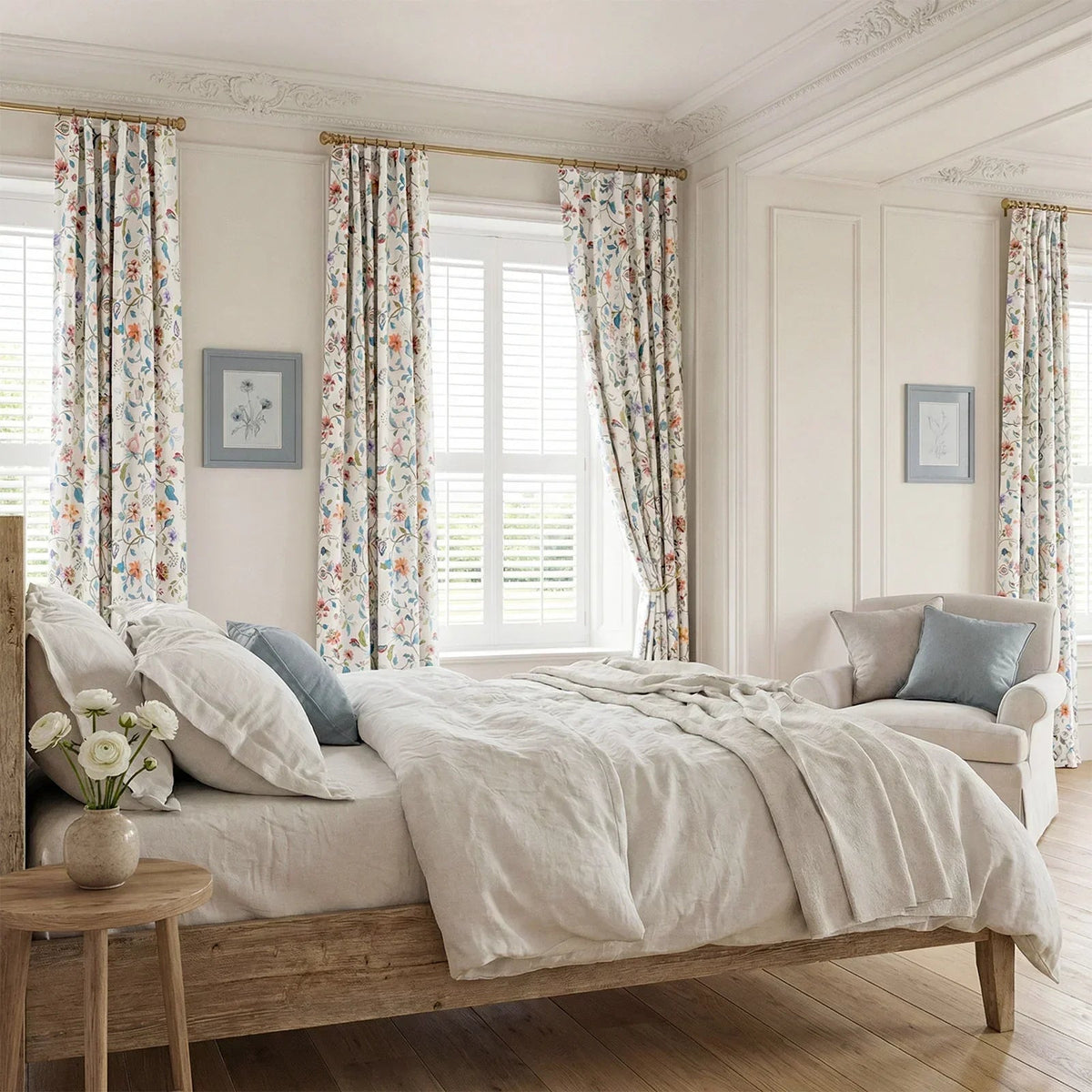 Window Curtain, Hattie Floral Blackout Curtains (2 Panels) for Bedrooms, Living Rooms and Home Privacy, 3 Sizes and 2 Colors image 9