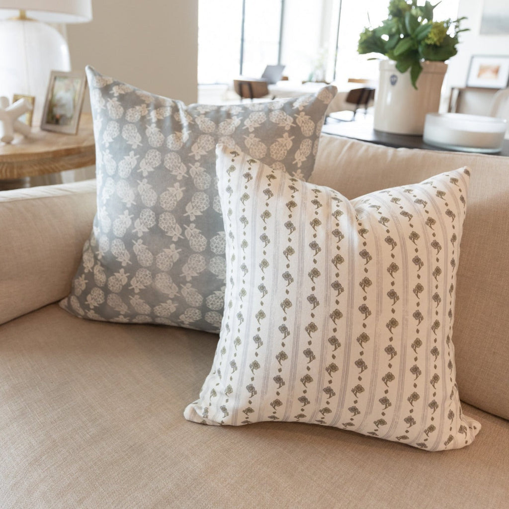 Decorative Pillow Cover, Floral Stripe 18", Machine-Washable Care for Bedroom Styling and Living Room Decor image 9