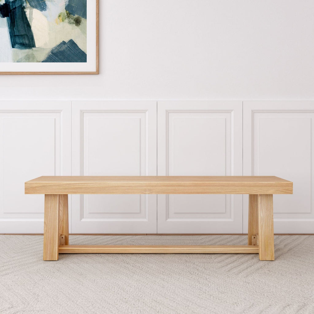 Dining Bench, Classic 60" for Dining Tables, Family Meals and Kitchen Seating, 4 Color Options image 9