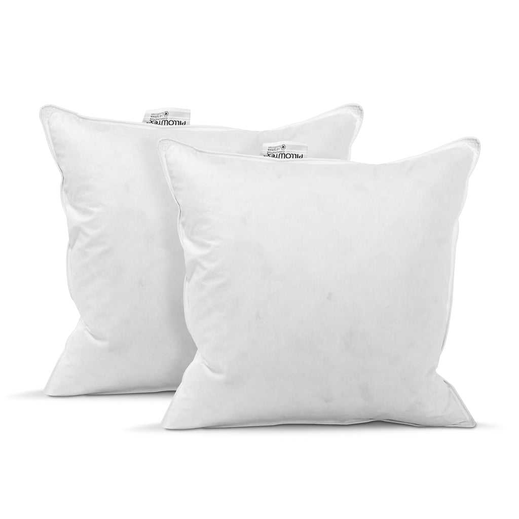 Bed Pillow, Insert White Duck Feather & Down, Machine-Washable Care for Sleeping, Reading and Bedroom Comfort, 14 Size Options image 9