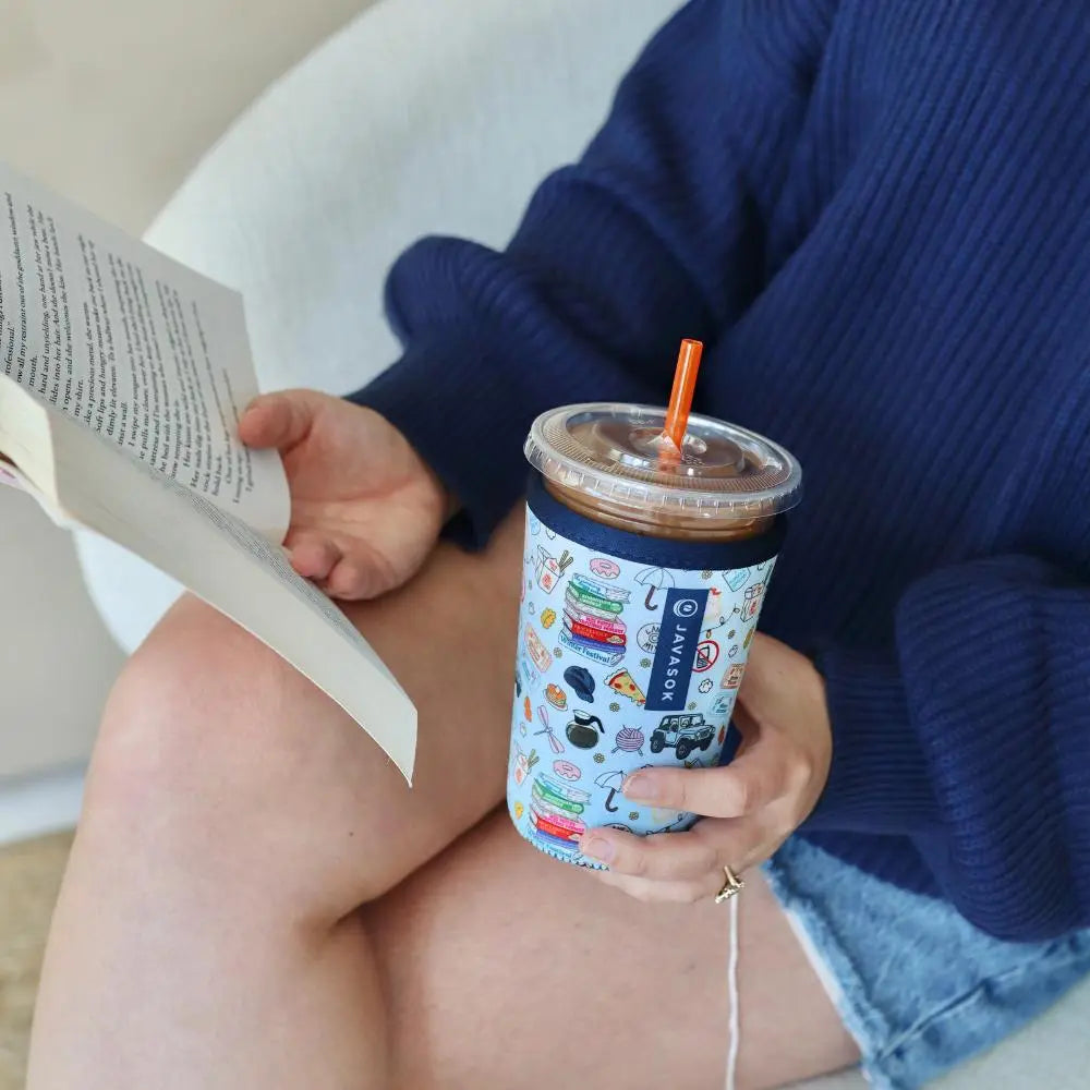 Reusable Cup Sleeve, Fast Talker, Lightweight Design, Neoprene Construction for Coffee Cups, Daily Commutes and Dry Hands, 4 Size Options image 9