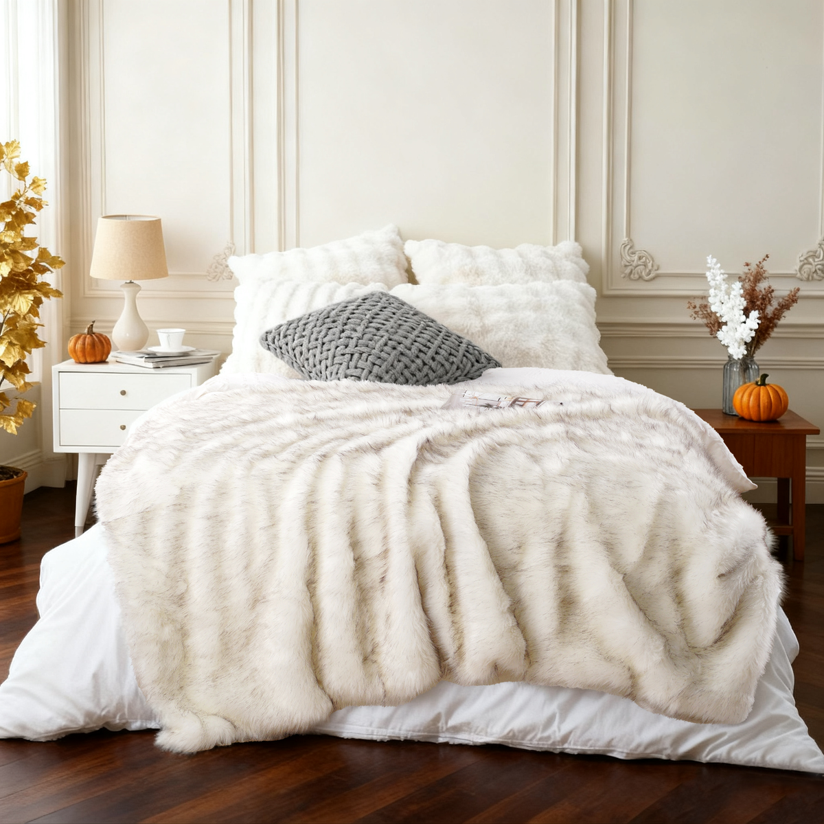 Cozy Throw Blanket, Faux Fox Fur for Living Rooms, Bedrooms and Everyday Lounging, 2 Size Options image 9