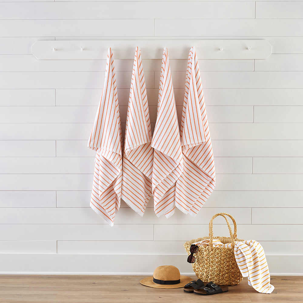 Bath Linen, 100% Cotton Cabana Towel Set (4 Pack) for Home Bathrooms and Everyday Care, 5 Color Options image 9