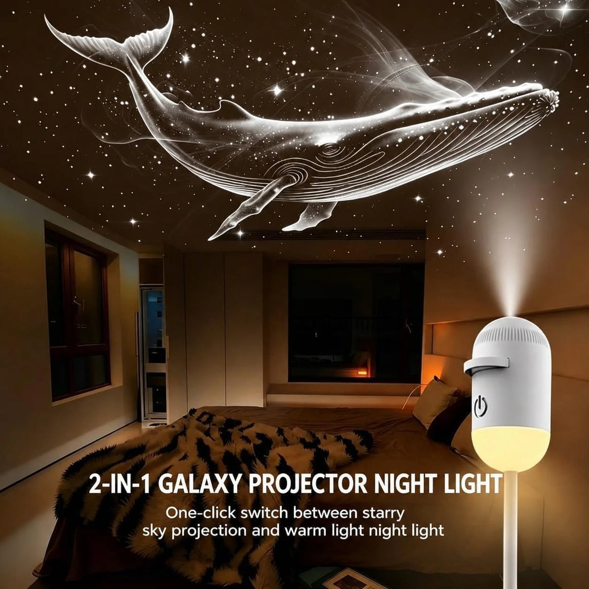 Home Lighting, Galaxy Projector Night Light USB Starry Sky, Lightweight Design for Desks, Side Tables and Warm Room Lighting image 9