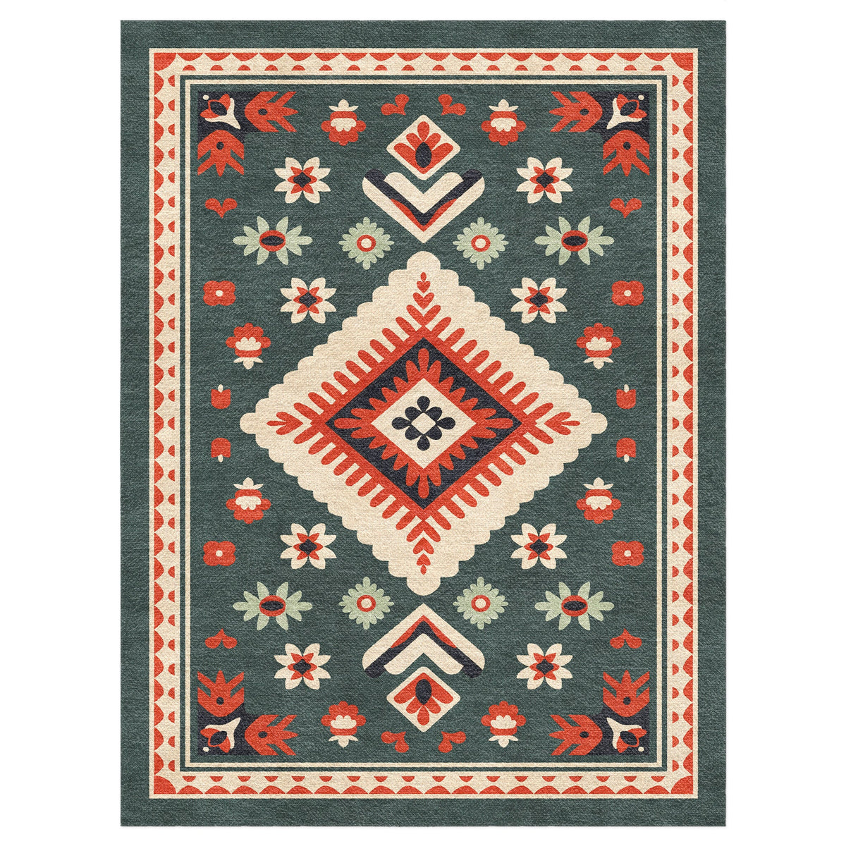 Area Rug, Solano Sage & Terracotta for Hallways, Dining Spaces and Home Decor, 10 Size Options image 9