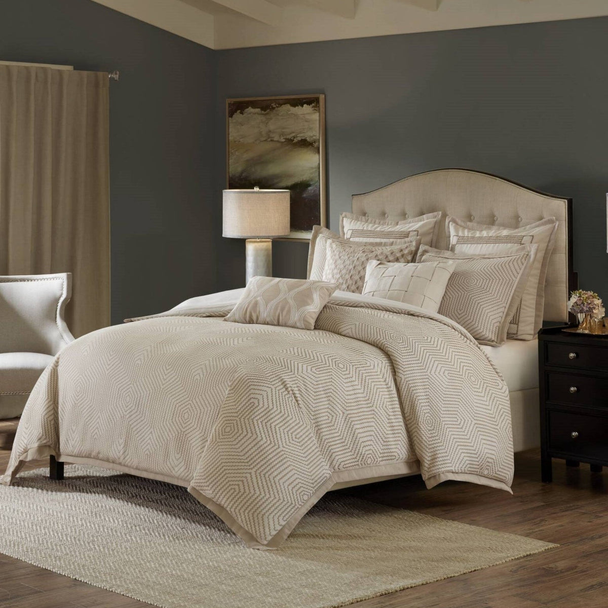 Bed Comforter, Shades of Serenity Set, Machine-Washable Care, Hypoallergenic Comfort for Everyday Bedding and Comfortable Sleep image 9