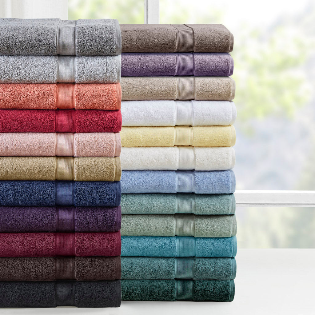 Bath Linen, 800GSM Premium Long Staple Cotton 8 Piece, Machine-Washable Care for Home Bathrooms and Everyday Care, 26 Color Options image 9