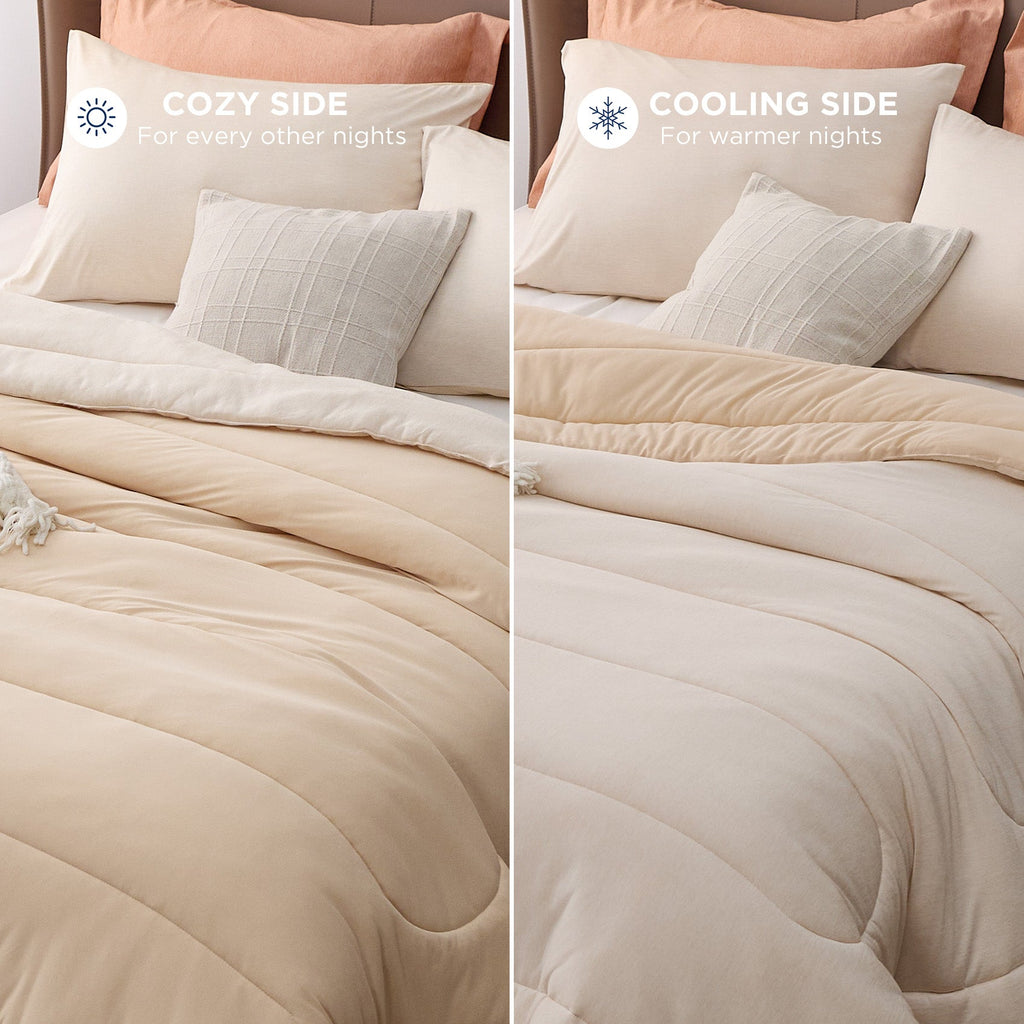 Bed Comforter, Reversible Warm and Cooling Set, Breathable Construction for Year-Round Bedroom Comfort and Restful Sleep image 9