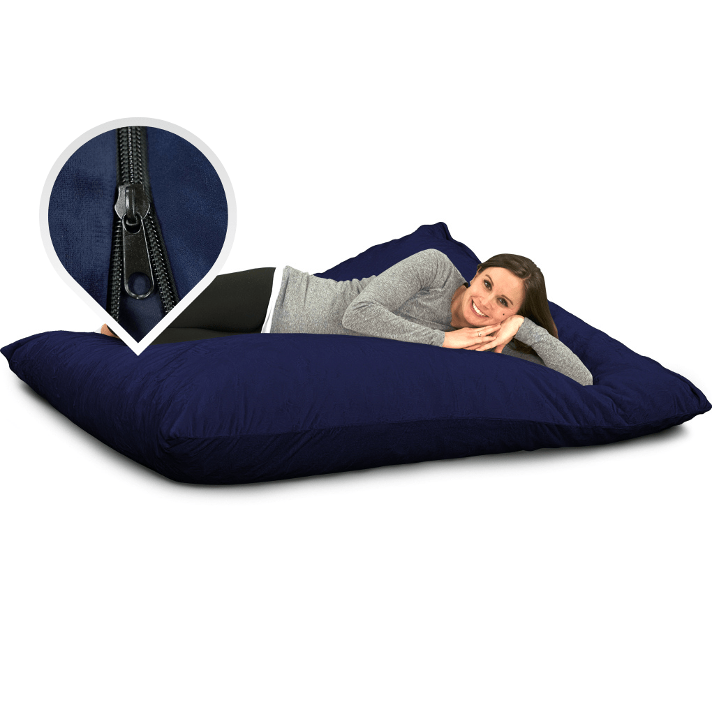 Bed Pillow, 5.5 Ft Bean Bag Chair Floor Replacement Cover, Machine-Washable Care for Sleeping, Reading and Bedroom Comfort, 8 Color Options image 9