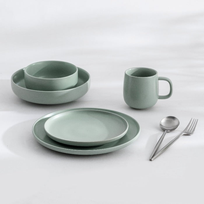 Dinnerware, Minimalist Salad Plate for Everyday Meals and Table Settings, 4 Sizes and 5 Colors image 9