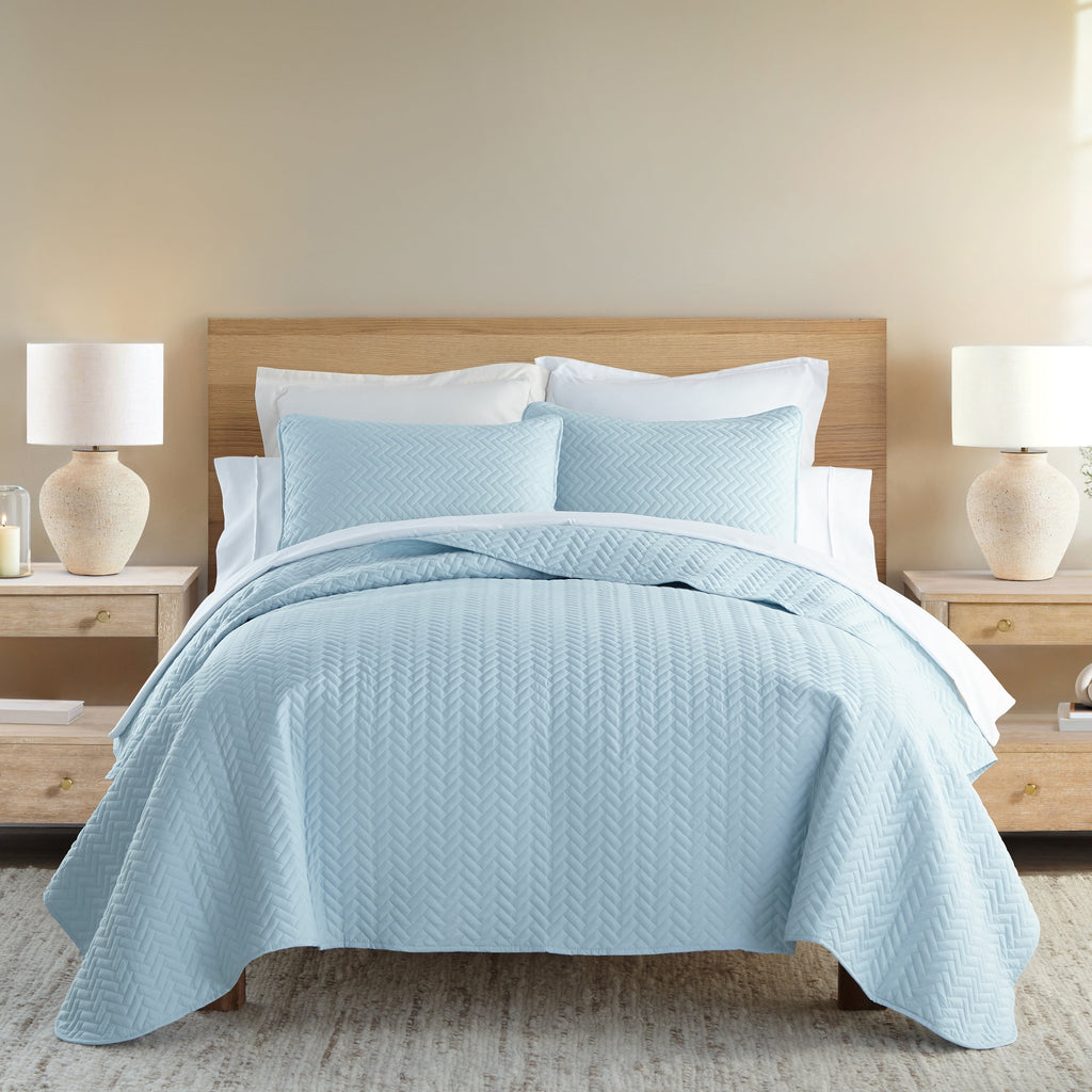 Quilted Coverlet Set, 3 Piece Herringbone for Guest Bedrooms, Layered Beds and Everyday Bedding, 3 Sizes and 6 Colors image 9