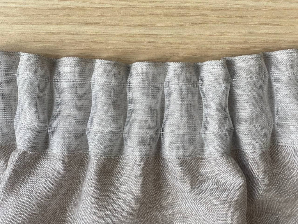Window Curtain, Ruffled Linen Panel Natural Flax Cotton Lined for Windows, Room Styling and Everyday Privacy, 9 Size Options image 9
